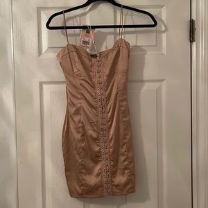 Tiger Mist Champagne Corset Dress